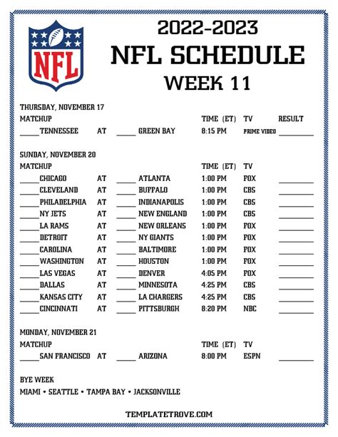 nfl spreads week 11